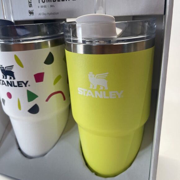 Stanley 2 Pack 20 oz Stainless Steel H2.0 Flowstate Quencher Tumbler Abstract - Picture 9 of 12